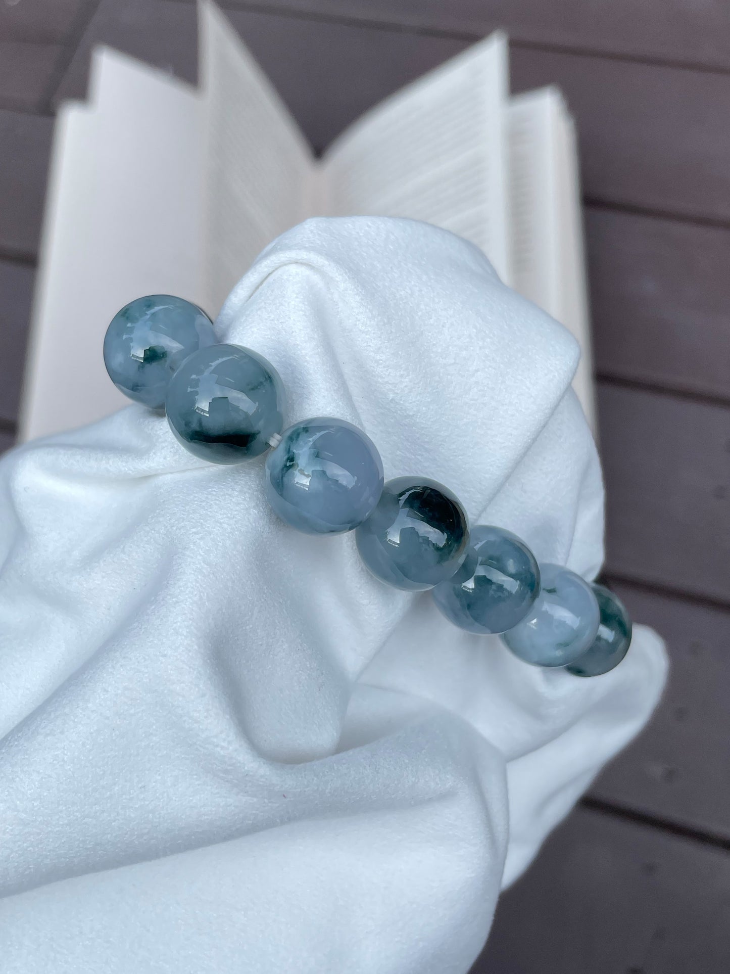 Bluish Jadeite Bracelet (NJBA004)