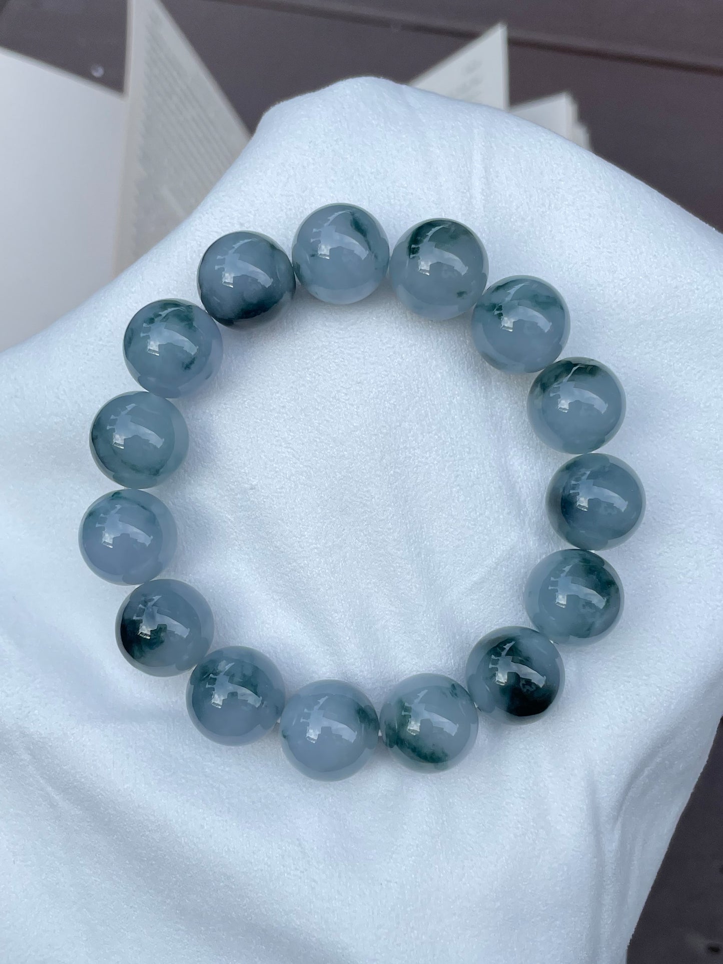 Bluish Jadeite Bracelet (NJBA004)