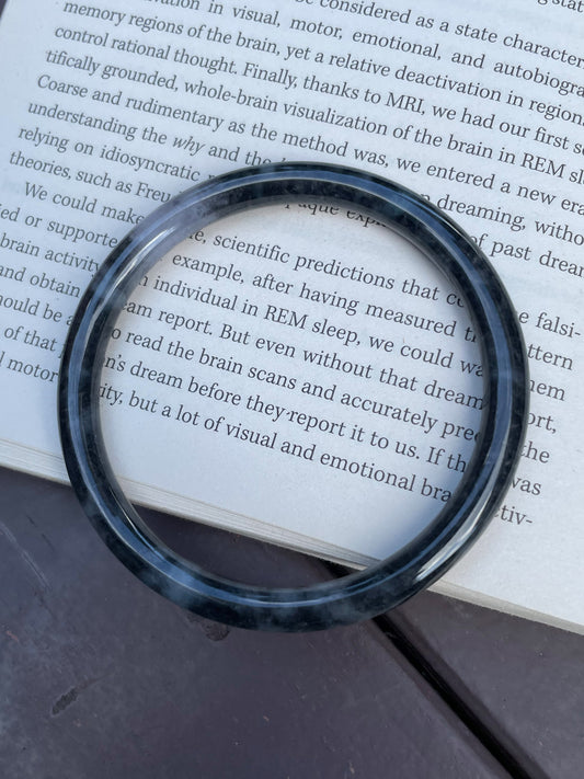 Black Jadeite Bangle | 59mm (NJBA006)