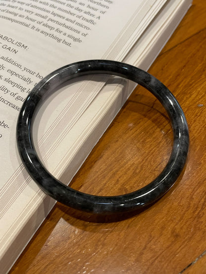 Black Jadeite Bangle | 59mm (NJBA006)