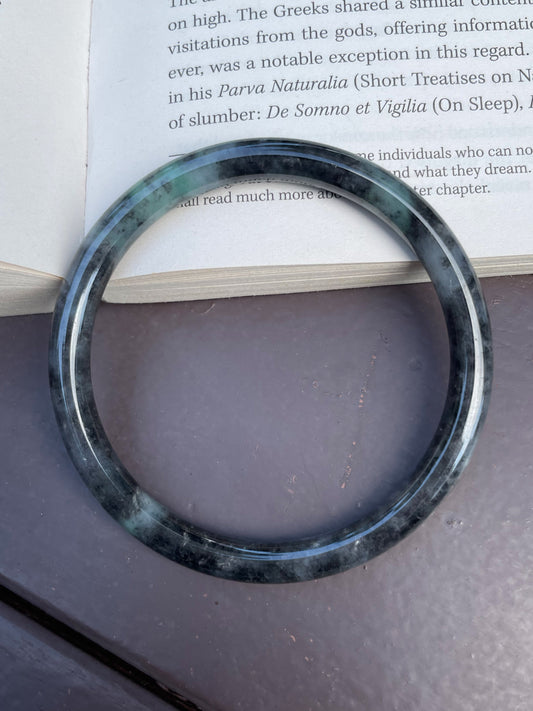 Black Jadeite Bangle | 58mm (NJBA007)