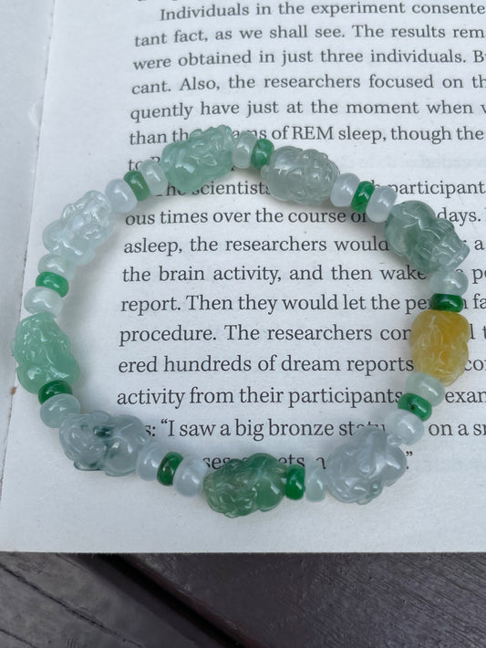 Jadeite Pixiu Bracelet (NJBA008)