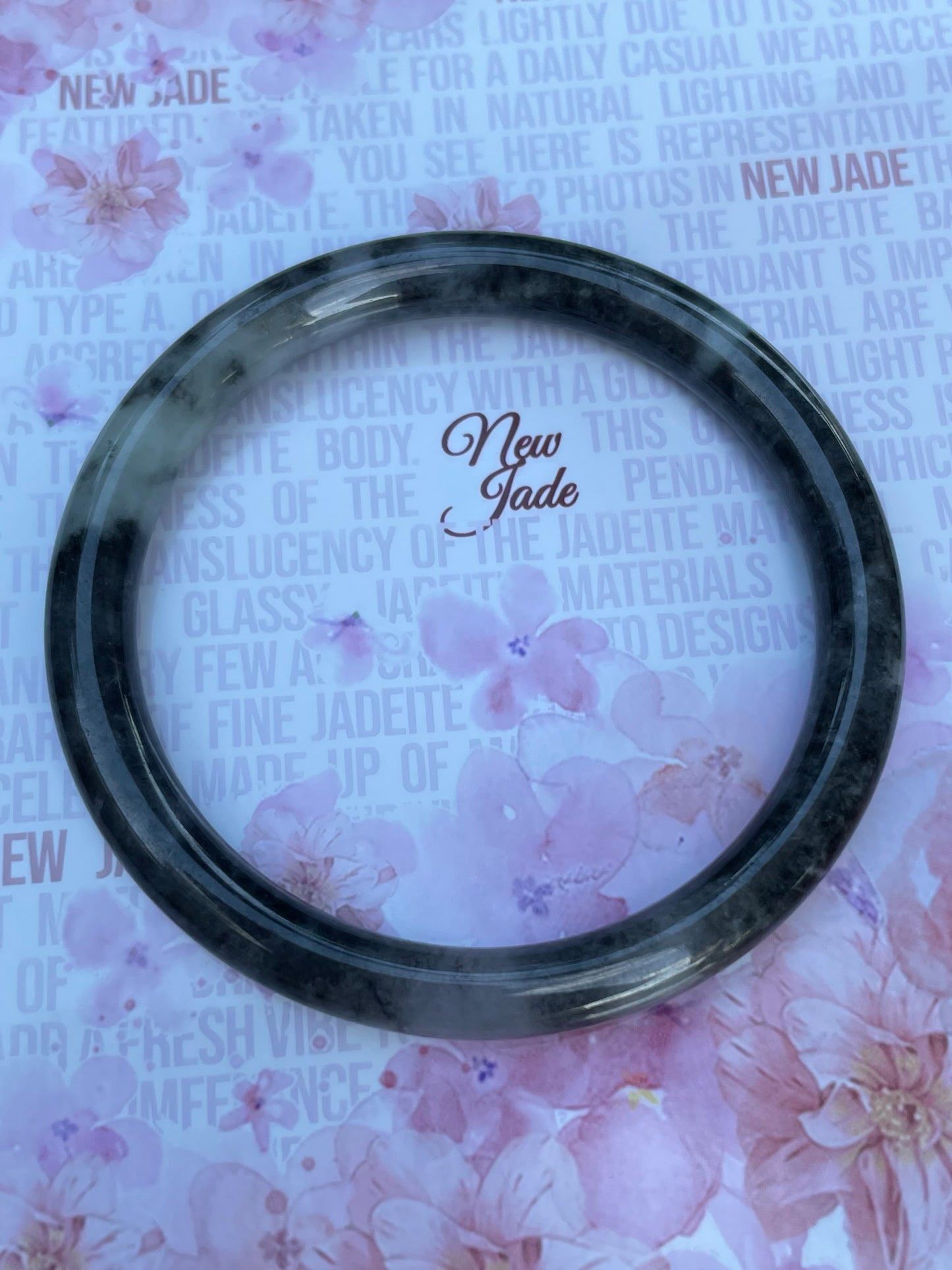 Black Jadeite Bangle | 53mm (NJBA010)