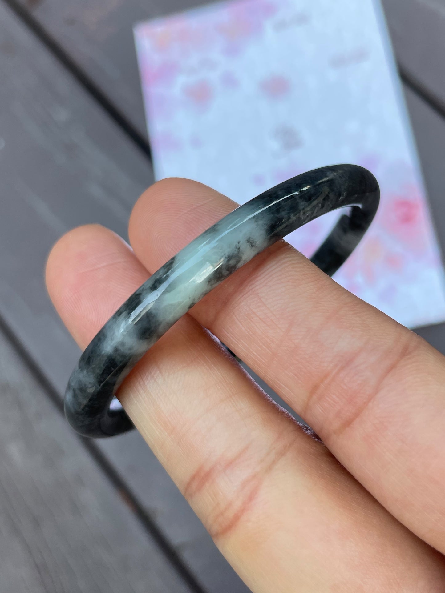 Black Jadeite Bangle | 53mm (NJBA010)