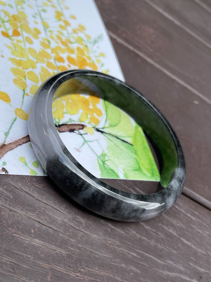 Black Jade Bangle | 59mm (NJBA017)