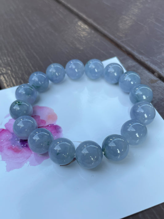 Lavender Jade Bracelet - Round Beads (NJBA019)