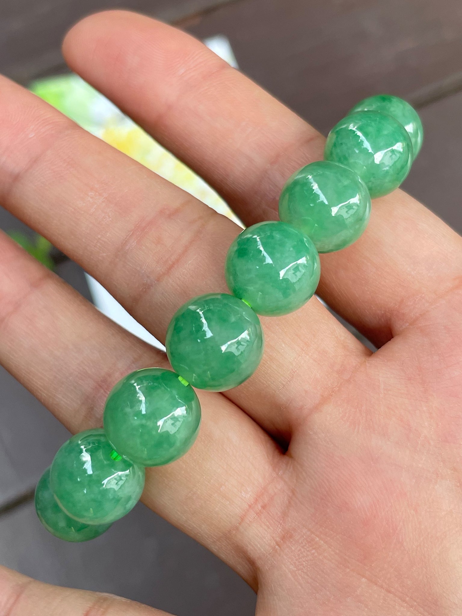 Green Jade Bracelet - Round Beads (NJBA022) – New Jade