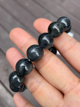 Load image into Gallery viewer, Black Jadeite Bracelet - Round Beads (NJBA029)
