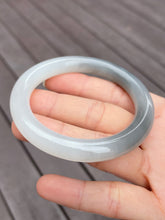Load image into Gallery viewer, White and Grey Nephrite Bangle | 55mm (NJBA040)

