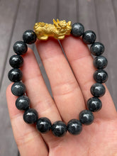 Load image into Gallery viewer, Black Jade Pixiu Bracelet - Round Beads (NJBA042)
