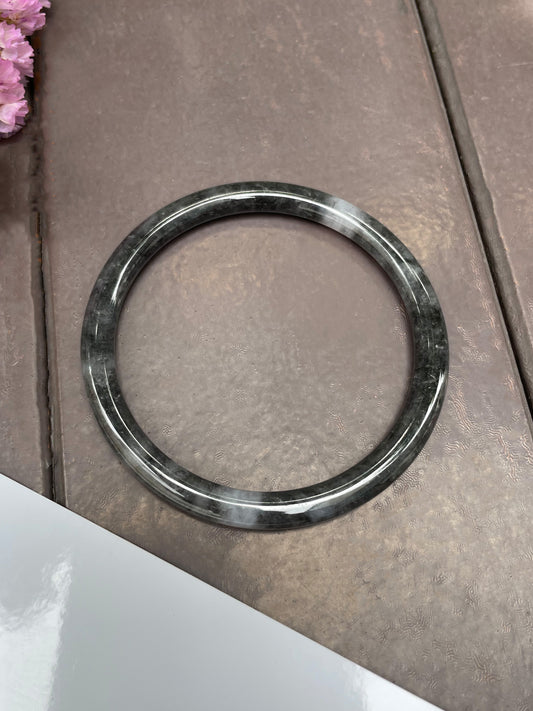 Black Jade Bangle | 58mm (NJBA043)