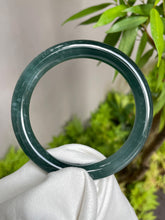 Load image into Gallery viewer, Bluish Green Jade Bangle | 56mm (NJBA045)
