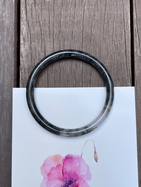 Black Jade Bangle | 58mm (NJBA047)