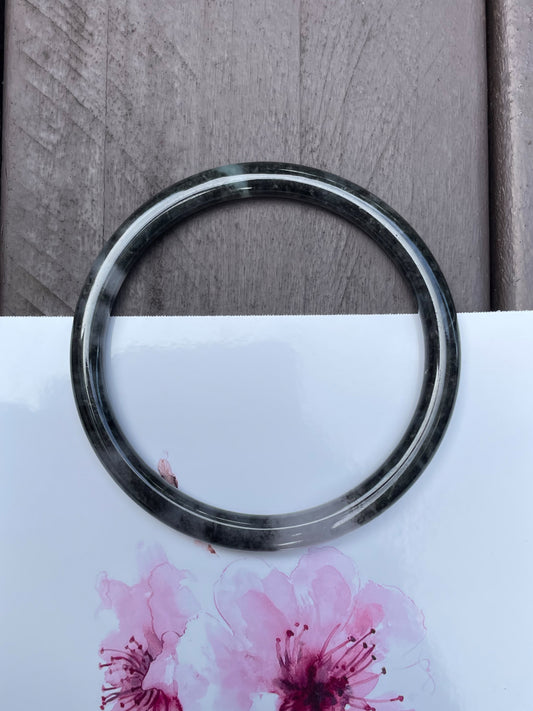 Black Jade Bangle | 58mm (NJBA049)