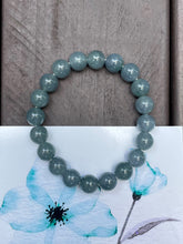 Load image into Gallery viewer, Blue Jade Bracelet - Round Beads (NJBA050)
