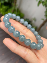 Load image into Gallery viewer, Blue Jade Bracelet - Round Beads (NJBA050)
