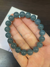 Load image into Gallery viewer, Blue Jade Bracelet - Round Beads (NJBA052)
