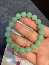 Load image into Gallery viewer, Green Jade Bracelet - Round Beads (NJBA054)
