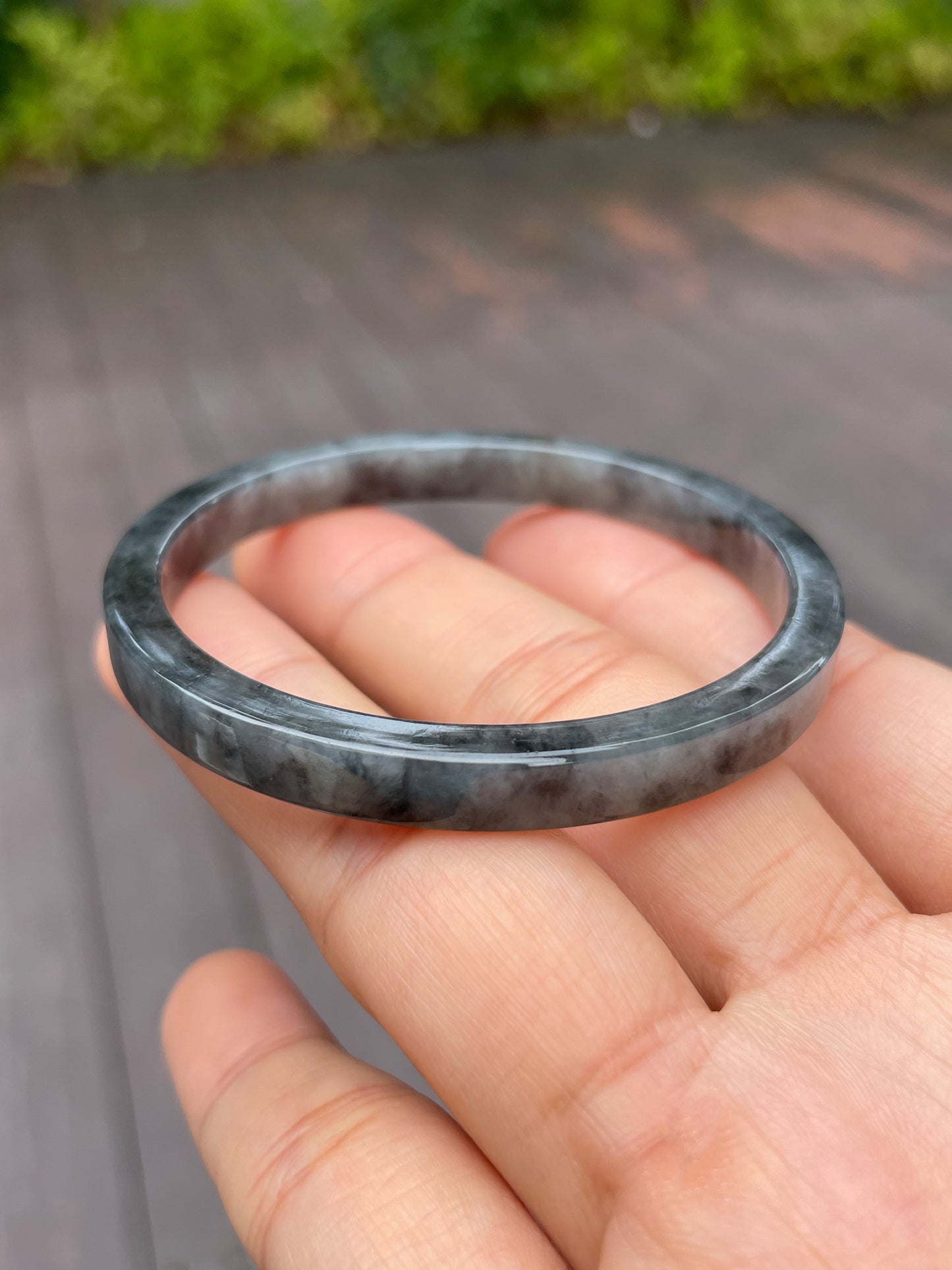 Black Jade Bangle | 52mm (NJBA056)