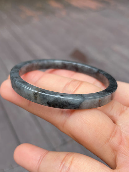 Black Jade Bangle | 52mm (NJBA056)