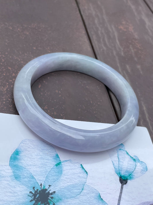 Light Lavender Jadeite Bangle | 62mm (NJBA057)