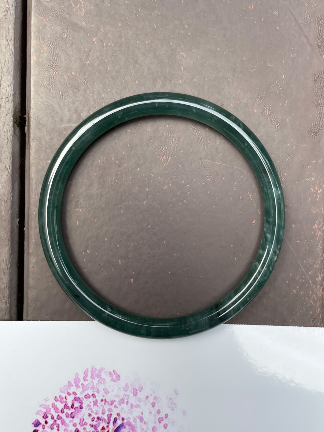 Bluish Green Jade Bangle | 60mm (NJBA060)