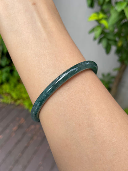 Bluish Green Jade Bangle | 60mm (NJBA060)