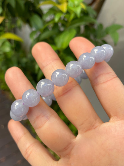 Lavender Jade Bracelet - Round Beads (NJBA061)