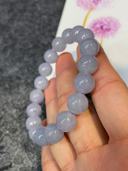 Lavender Jade Bracelet - Round Beads (NJBA061)