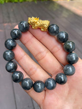 Load image into Gallery viewer, Black Jade Bead Bracelet (NJBA063)

