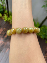 Load image into Gallery viewer, Yellow Jade Bracelet - Round Beads (NJBA067)
