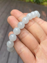 Load image into Gallery viewer, Icy White Jadeite Bracelet - Round Beads (NJBA069)
