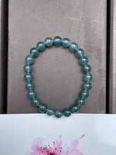 Load image into Gallery viewer, Blue Jade Bracelet - Round Beads (NJBA071)
