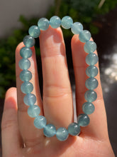 Load image into Gallery viewer, Blue Jade Bracelet - Round Beads (NJBA071)
