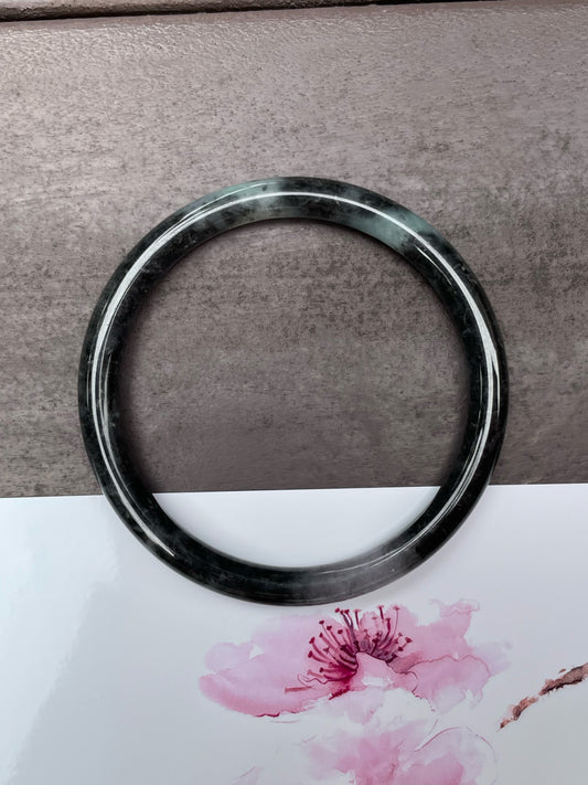 Black Jade Bangle | 58mm (NJBA074)