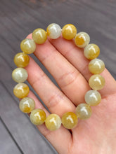 Load image into Gallery viewer, Yellow Jade Bracelet - Round Beads (NJBA077)
