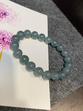 Load image into Gallery viewer, Blue Jade Bracelet - Round Beads (NJBA079)
