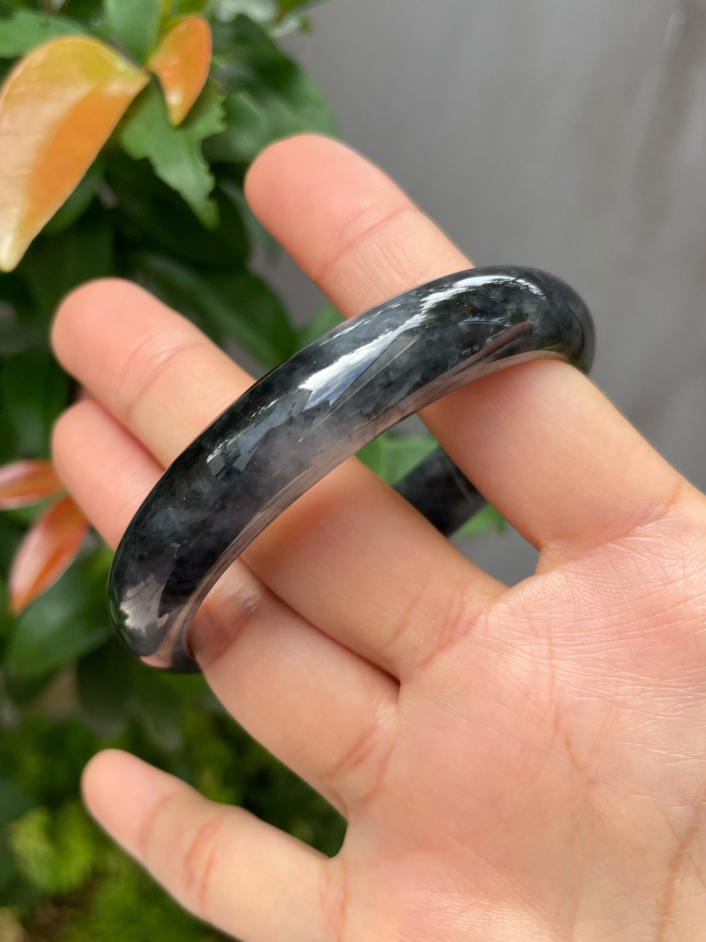 Black Jade Bangle | 62mm (NJBA081)