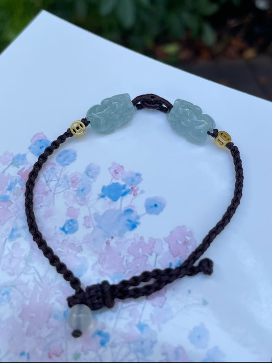 Light Blue Jade Pixiu Bracelet (NJBA086)