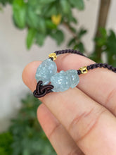 Load image into Gallery viewer, Light Blue Jade Pixiu Bracelet (NJBA086)
