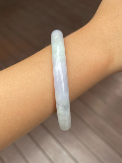 Light Green & Lavender Jade Bangle | 57mm (NJBA093)