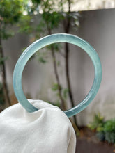Load image into Gallery viewer, Icy Blue Jade Bangle | 57.5mm (NJBA098)
