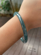 Load image into Gallery viewer, Icy Blue Jade Bangle | 57.5mm (NJBA098)
