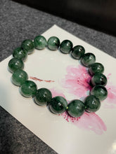 Load image into Gallery viewer, Dark Green Jade Bracelet - Round Beads (NJBA099)
