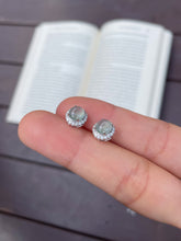 Load image into Gallery viewer, Icy Jadeite Cabochon Earrings (NJE002)
