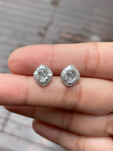 Load image into Gallery viewer, Glassy Jadeite Cabochon Earrings (NJE003)
