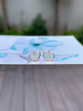 Load image into Gallery viewer, Icy Jadeite Earrings - Heart Shaped (NJE006)
