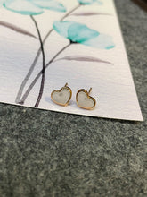 Load image into Gallery viewer, Icy Jadeite Earrings - Heart Shaped (NJE006)
