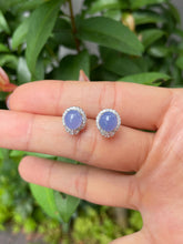 Load image into Gallery viewer, Lavender Jadeite Cabochon Earrings (NJE017)

