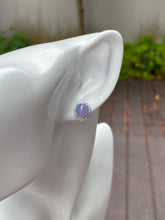 Load image into Gallery viewer, Lavender Jadeite Cabochon Earrings (NJE017)
